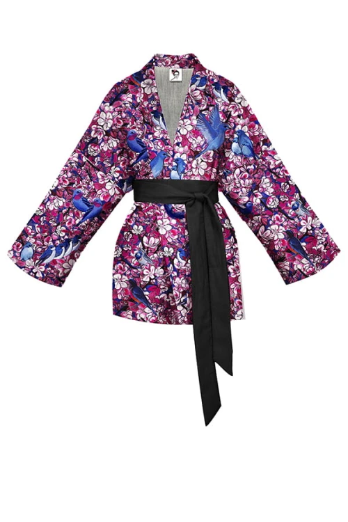 niebieskie ptaki kimono BAWEŁNIANEz czarnym paskiem.jpg
