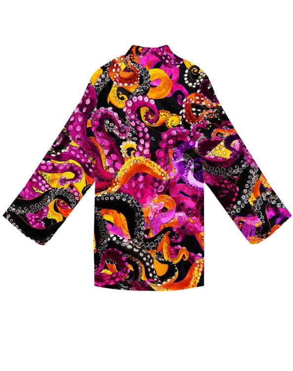 kimono OŚMIORNICE midi nawrotanka wzór złocisty tatuaż yakuza tył.jpg