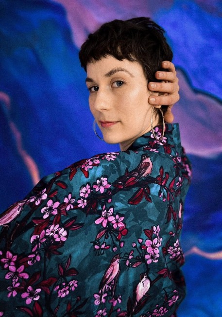 NAWROTANKA turkusowe kimono w rózowe kwiaty wiśni wzór słowiki  (1).jpg