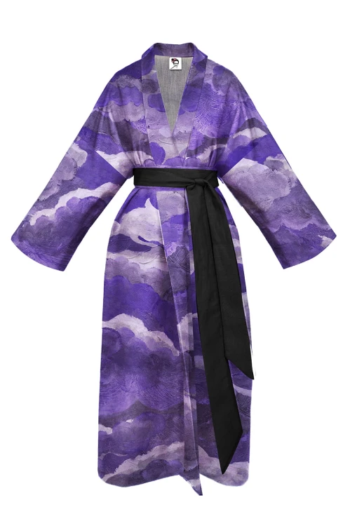kimono ŚNIEŻNE CHMURY długie nawrotanka print szaro-fioletowo-niebieski.jpg