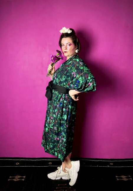 zielone kimono malahit szmarag wazki i kwitnące maliny wzor botaniczny (6).JPEG
