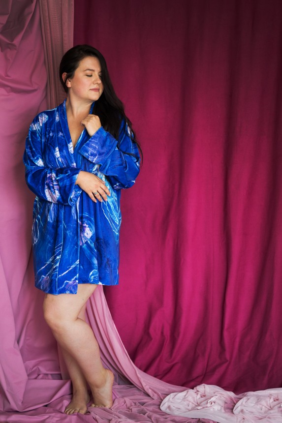 nawrotanka kobaltowe kimono aksamitne print meduzy.jpg