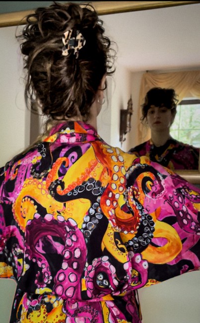KIMONO w autorski wzór ośmiornice yakuza tatuaż japoński złoty print.jpg