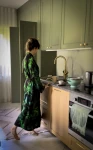 zielone KIMONO sukienka szlafrok luksusowy homewear złota kuchnia.jpg