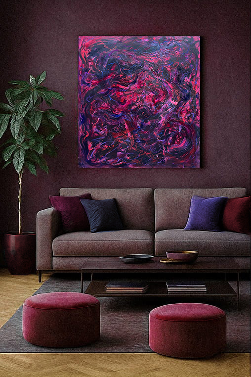 " TANIEC ZMYSŁÓW" • obraz na płótnie 90x100cm • 
