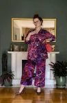 komplet na lato SPODNIE I KIMONO we wzór abstrakcyjny SERPENTYNY RADOŚCI nawrotanka.jpg