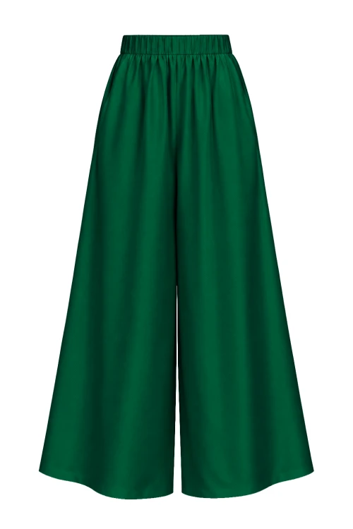 spodnie leśna ZIELEŃ butelkowa matowa WISKOZA twill włoska NAWROTANKA.png
