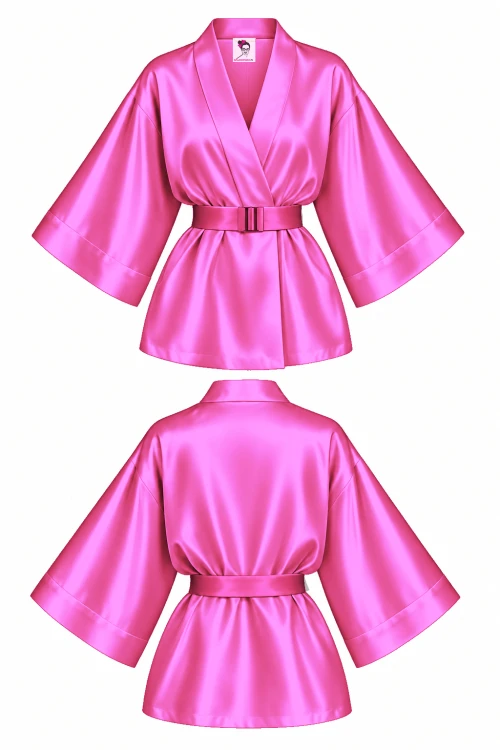 KIMONO krótkie RÓŻOWE z paskiem.png