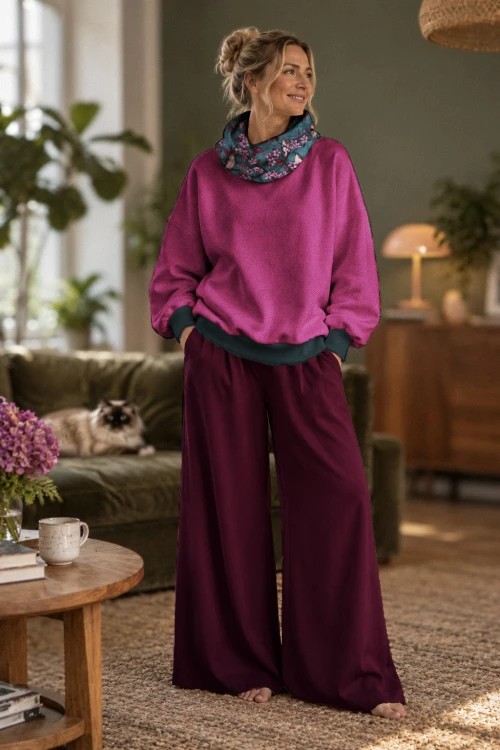 bluza różowa słowiki turkus + bordowe spodnie.png