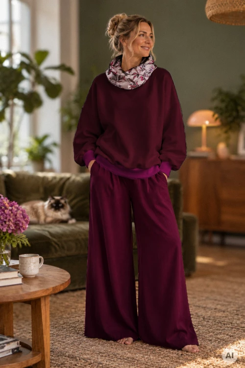 bluza bordowa sowiki różowe + bordowe spodnie.png