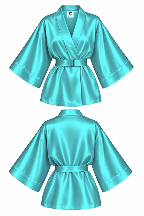 KIMONO krótkie TURKUS z paskiem1.png