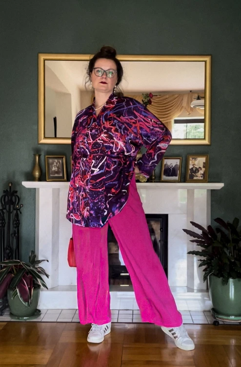 kimono mini premium wzór abstrakcyjny SERPENTYNY RADOŚCI nawrotanka kopertowa koszula.jpg