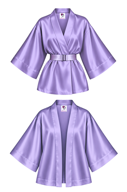 KIMONO krótkie LAWENDA z wiskozy satynowej z paskiem i na luzie.png
